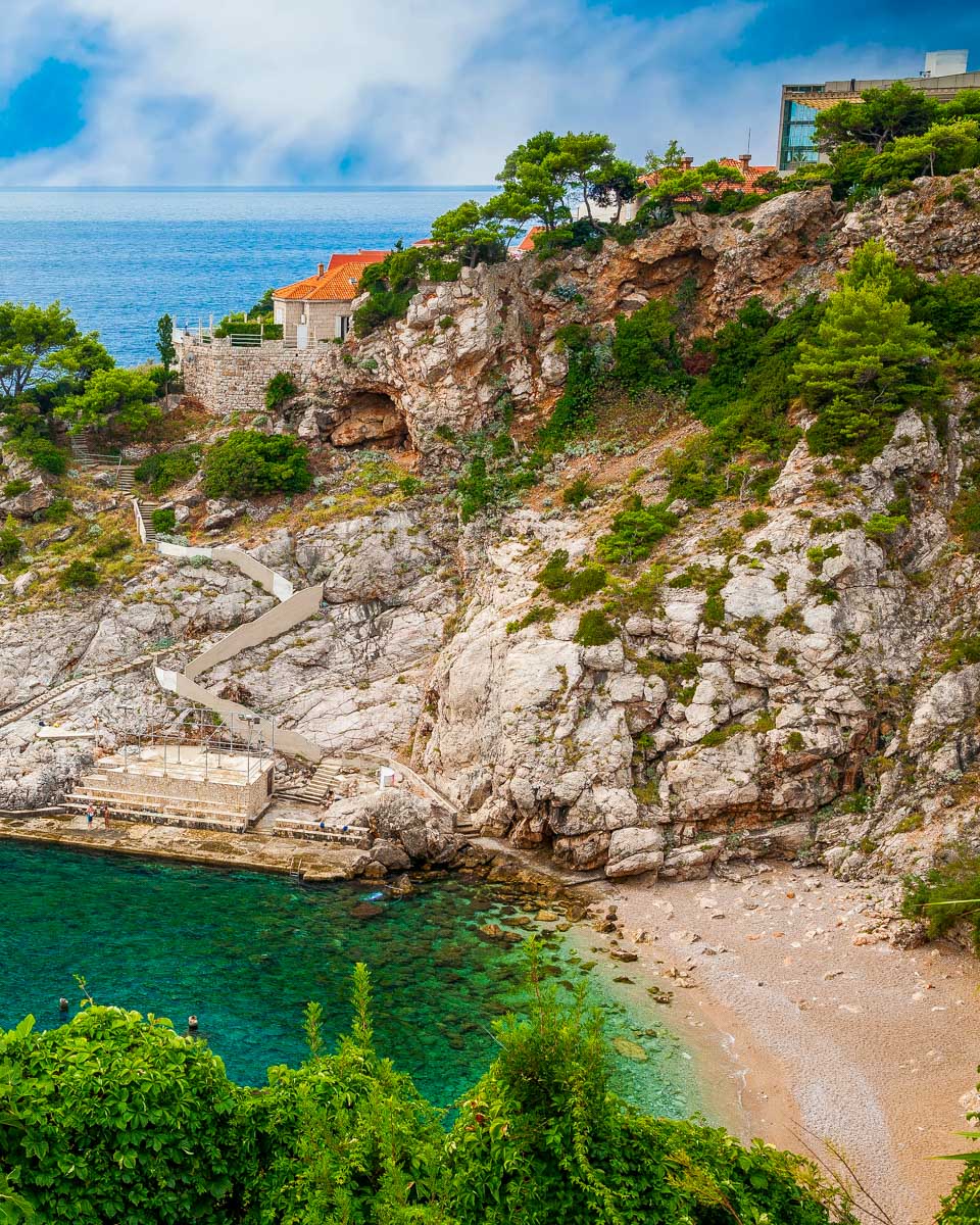 Bellevue beach in Dubrovnik Croatia