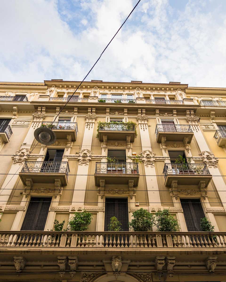 Buildings in the Murat quarter of Bari Italy