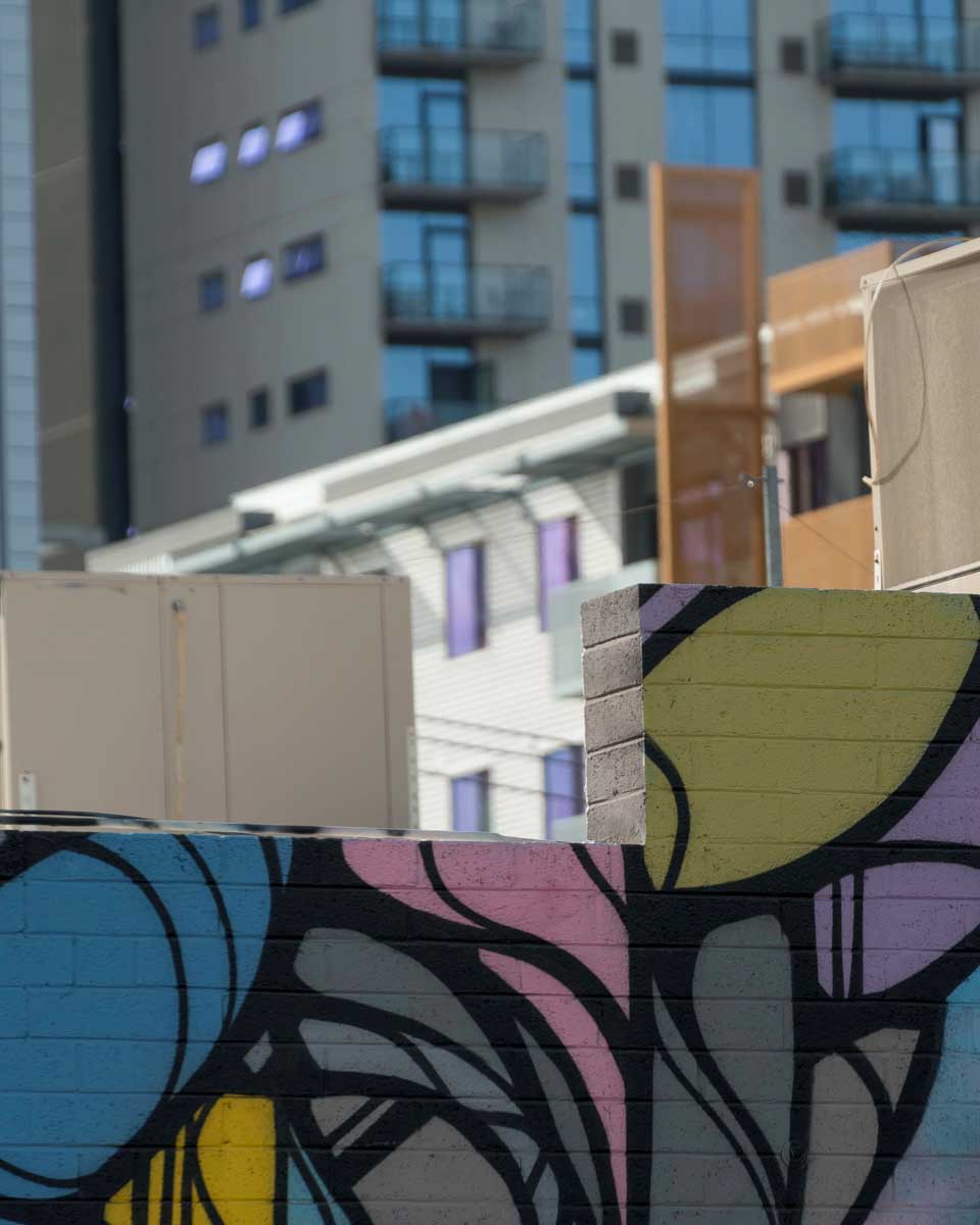 Colorful walls in Roosevelt Row district in Phoenix Arizona