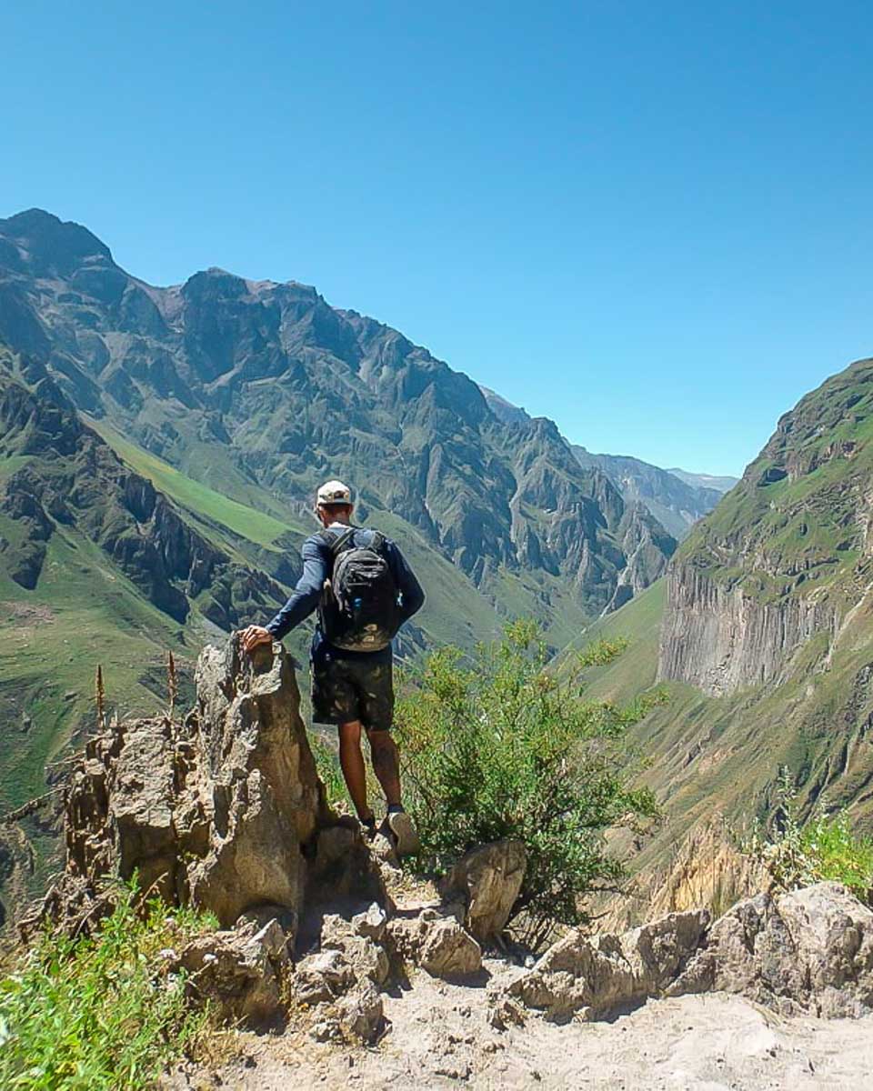 Daniel-looking-at-the-view-on-a-hike-in-the-Colca-Canyon