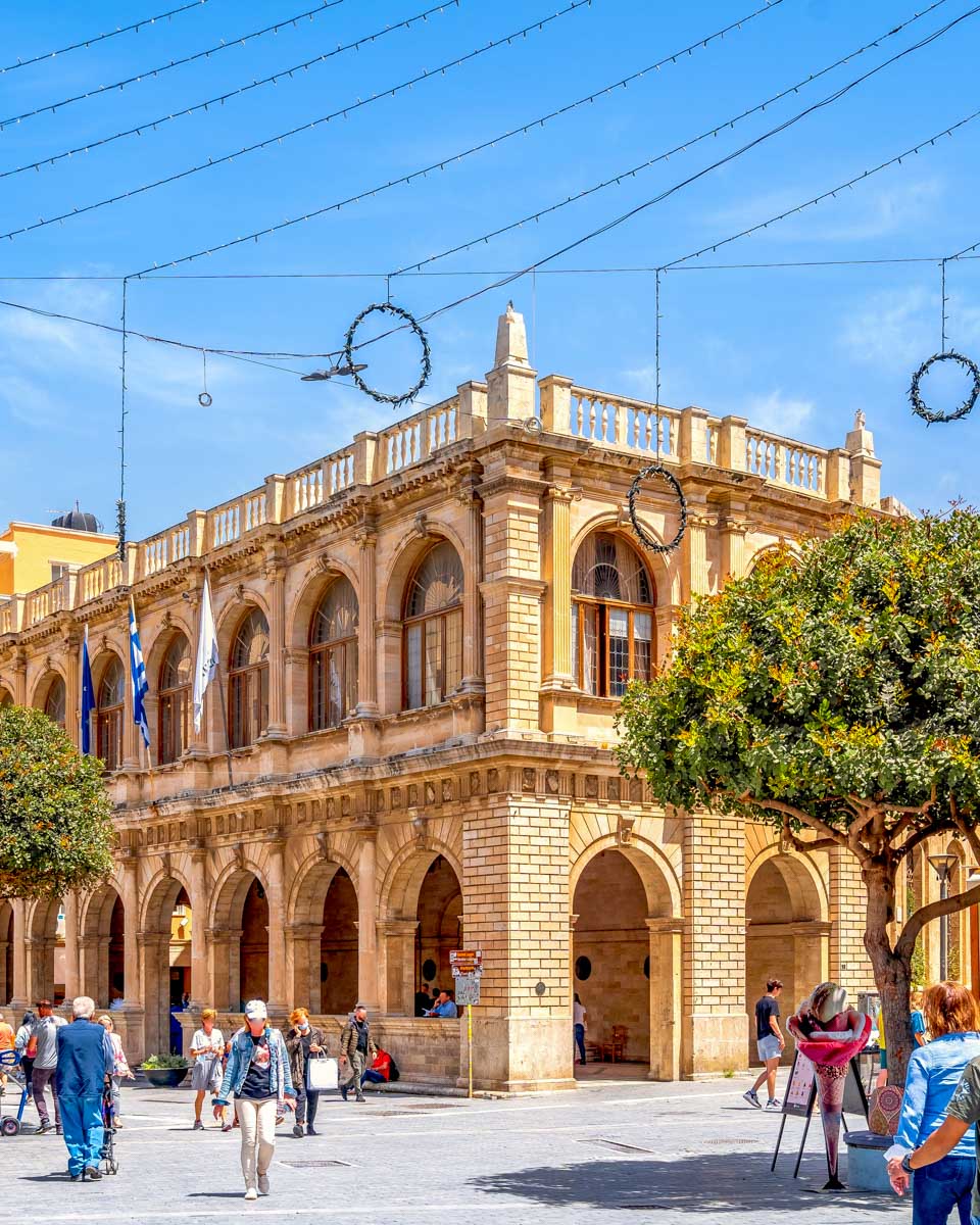 Downtown Heraklion in Crete Greece