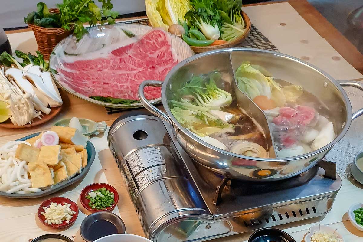 Korean hot pot eaten in Seoul South Korea