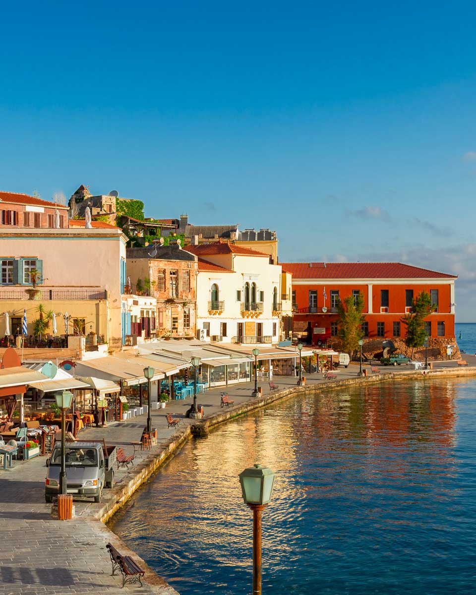 Old Venetian Port of Chania in Crete Greece