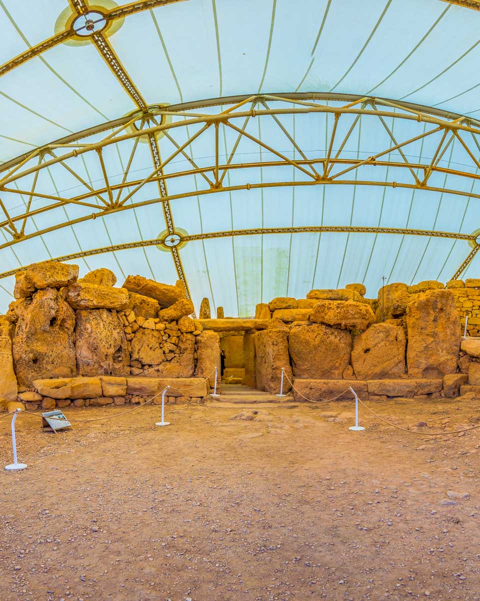 Prehistoric ancient temples seen on a tour of Malta