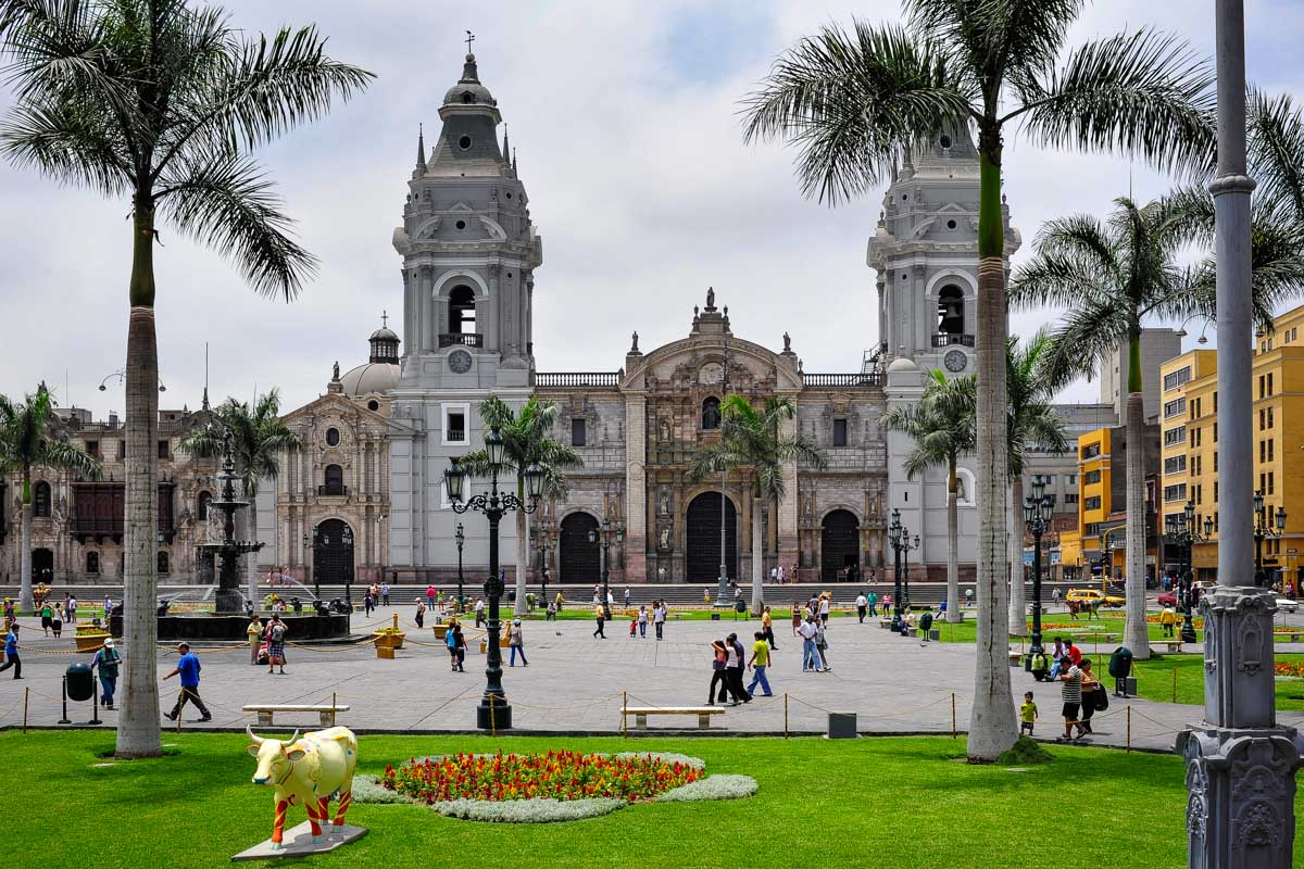 The Plaza de Armas in Lima Peru