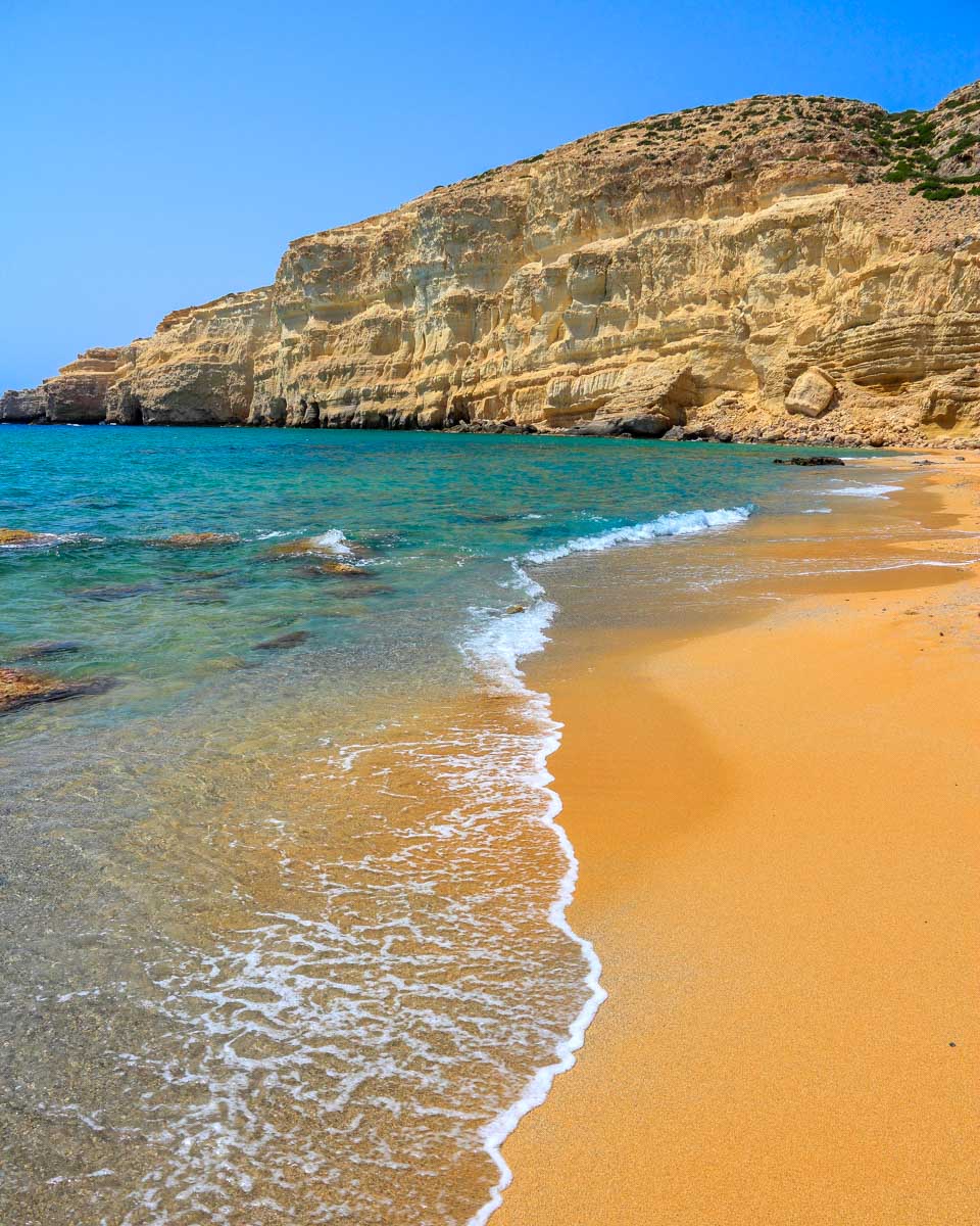 The Red Beach near Matala Crete Greece