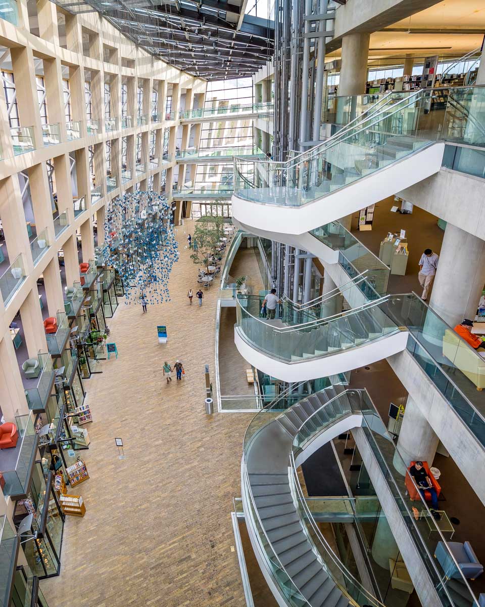 The Salt Lake City Public Library in Salt Lake City Utah