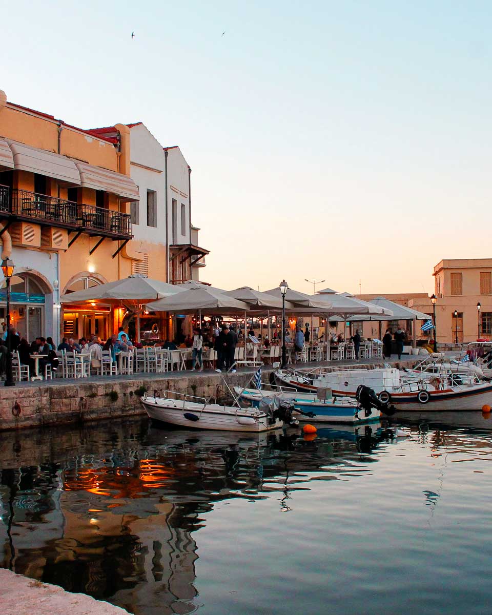 The old venetian harbour in Rethymnon Crete Greece (1)