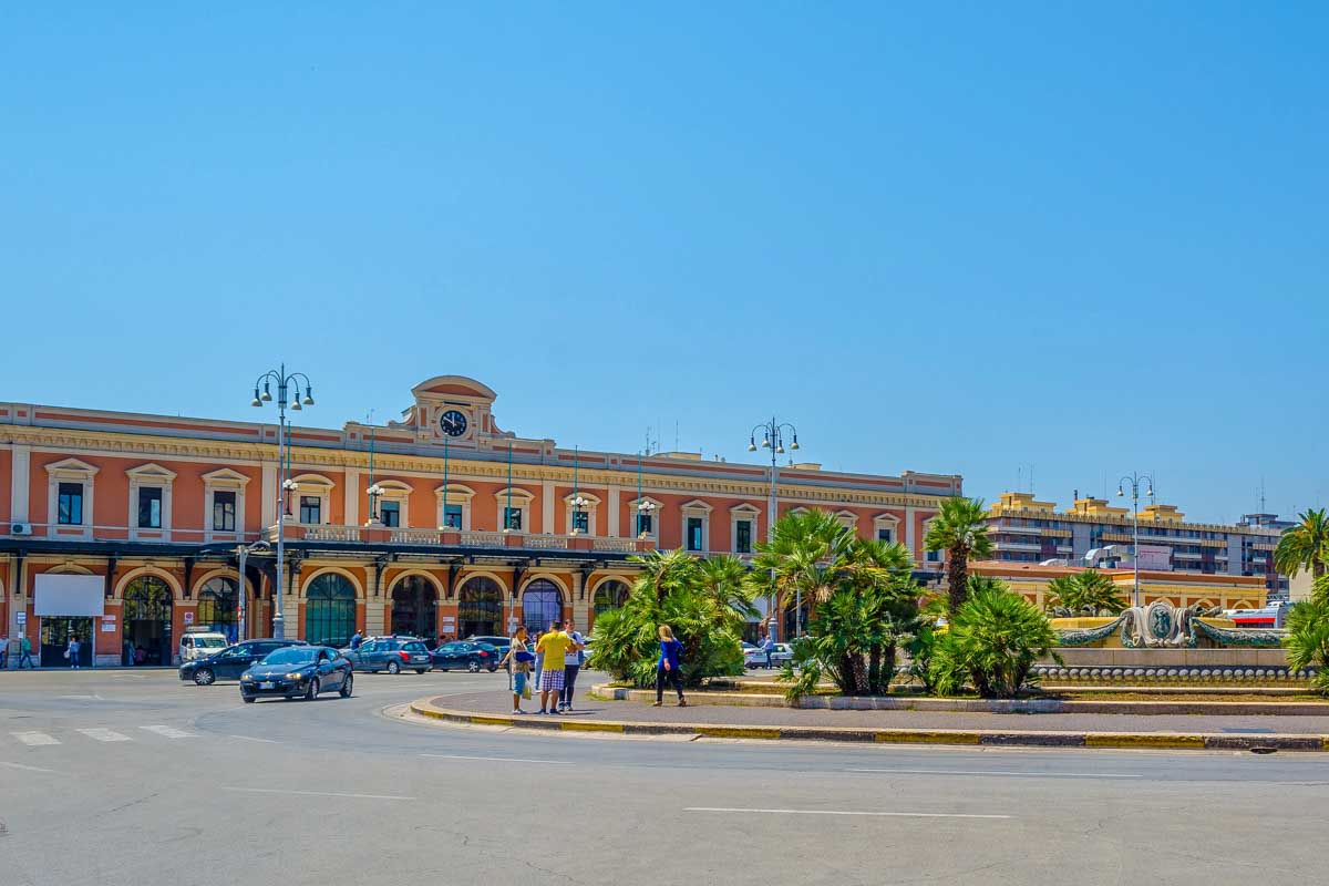 The train station in Bari Italy