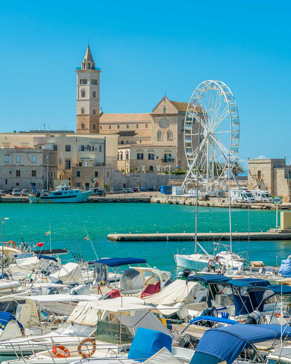 The view of Bari from the Lungomare in Bari Italy
