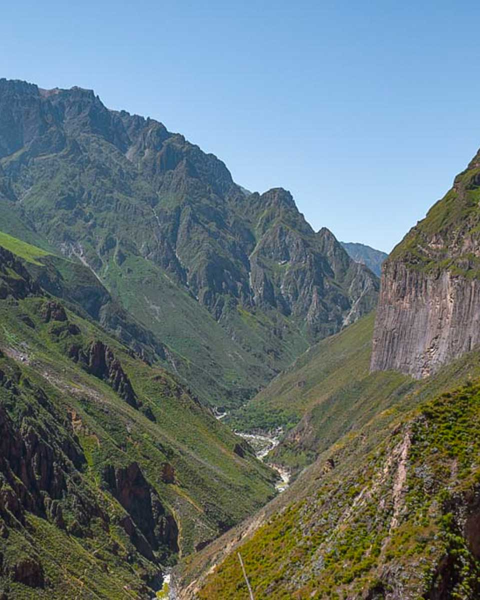 Views of the Colca Canyon from the Canyon Wall in Peru