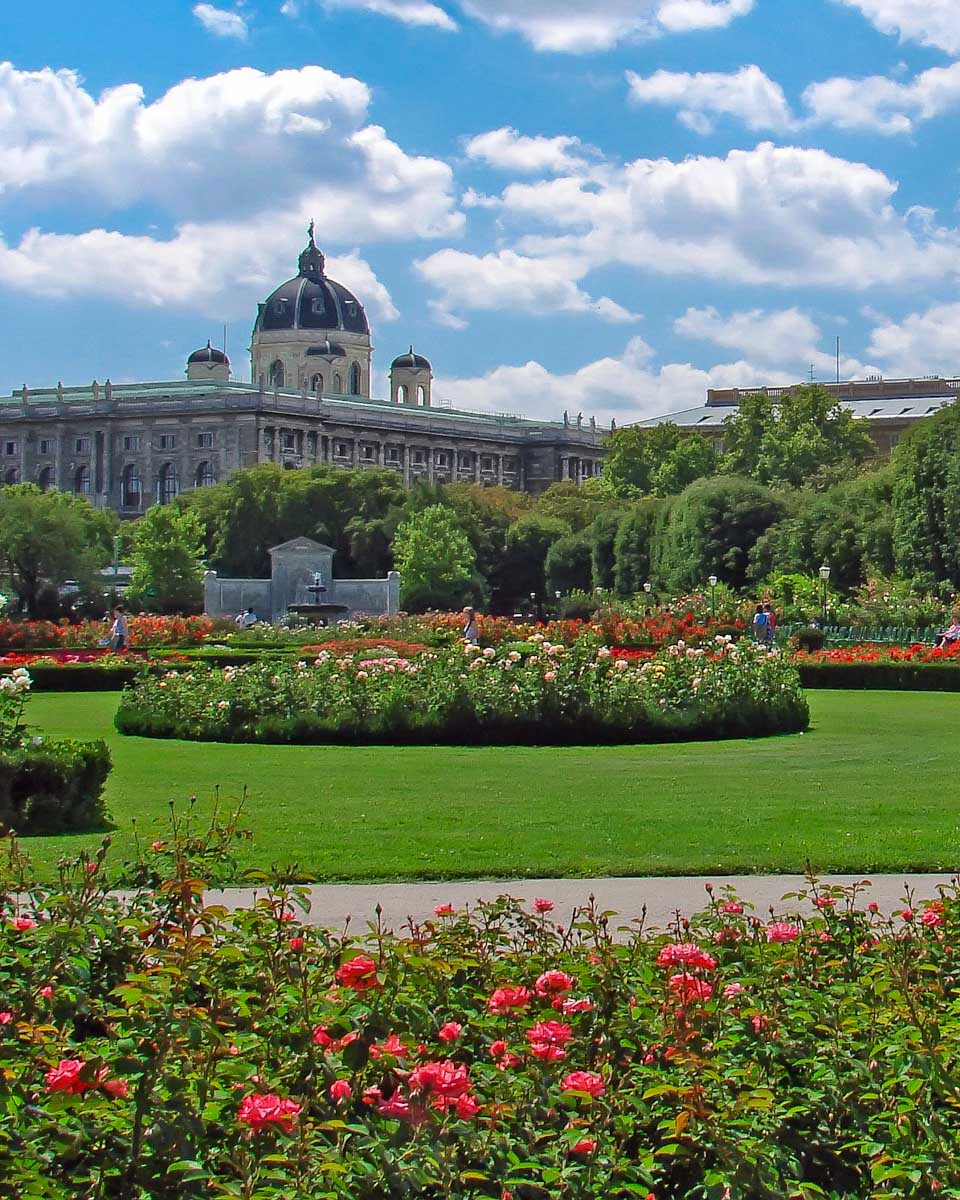 Volksgarten seen in Vienna Austria