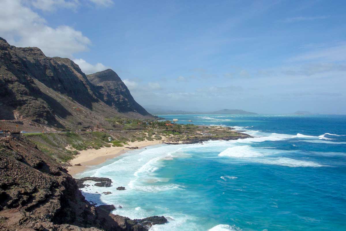 Windward Coast on the way to the North Shore in Oahu Hawaii