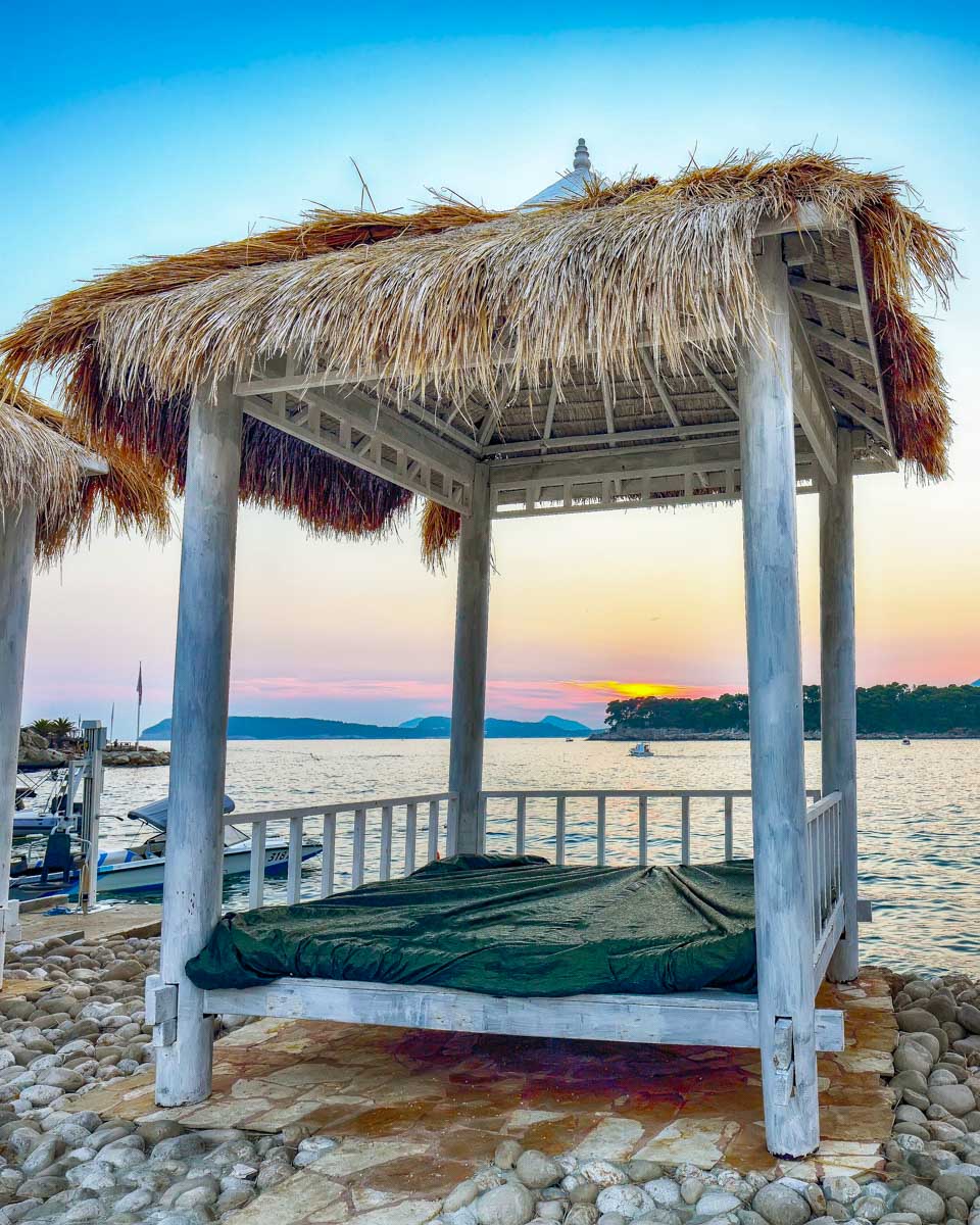 copacabana beach dubrovnik Croatia sunset
