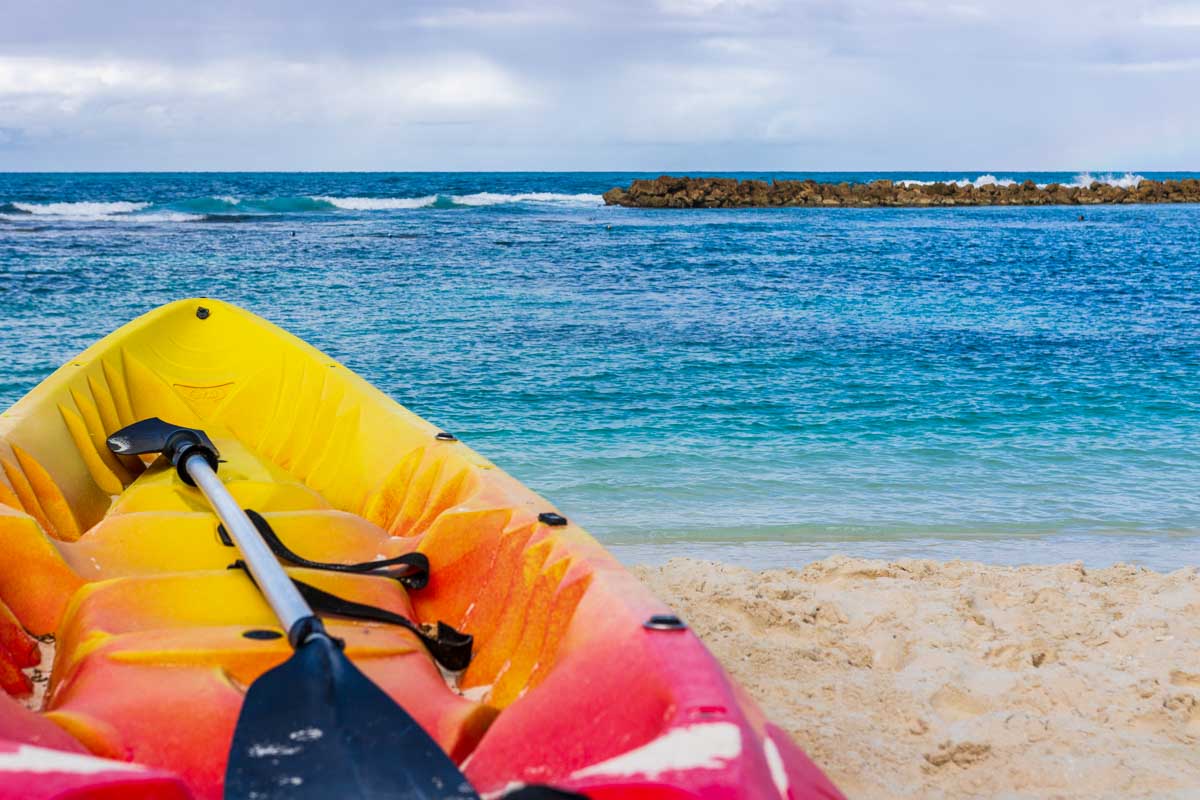 A kayak seen on a tour from Albufeira Portugal