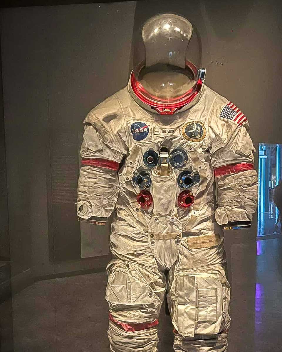 A space suit at the Kennedy Space Center in Orlando Florida