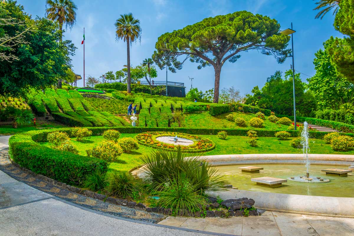 Bellini garden park in Catania, Sicily Italy
