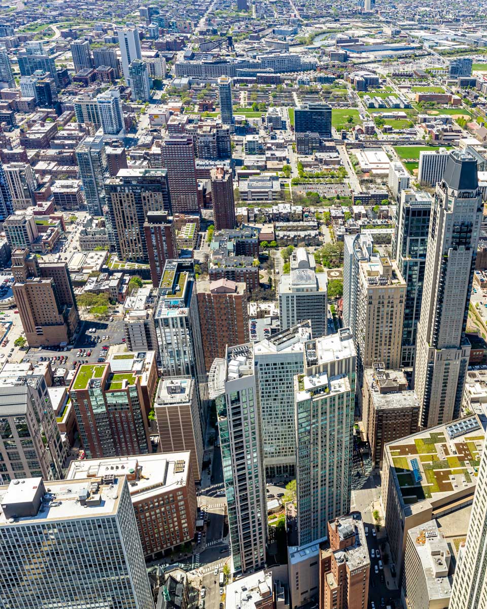 Chicago Skydeck view in Chicago Illinois