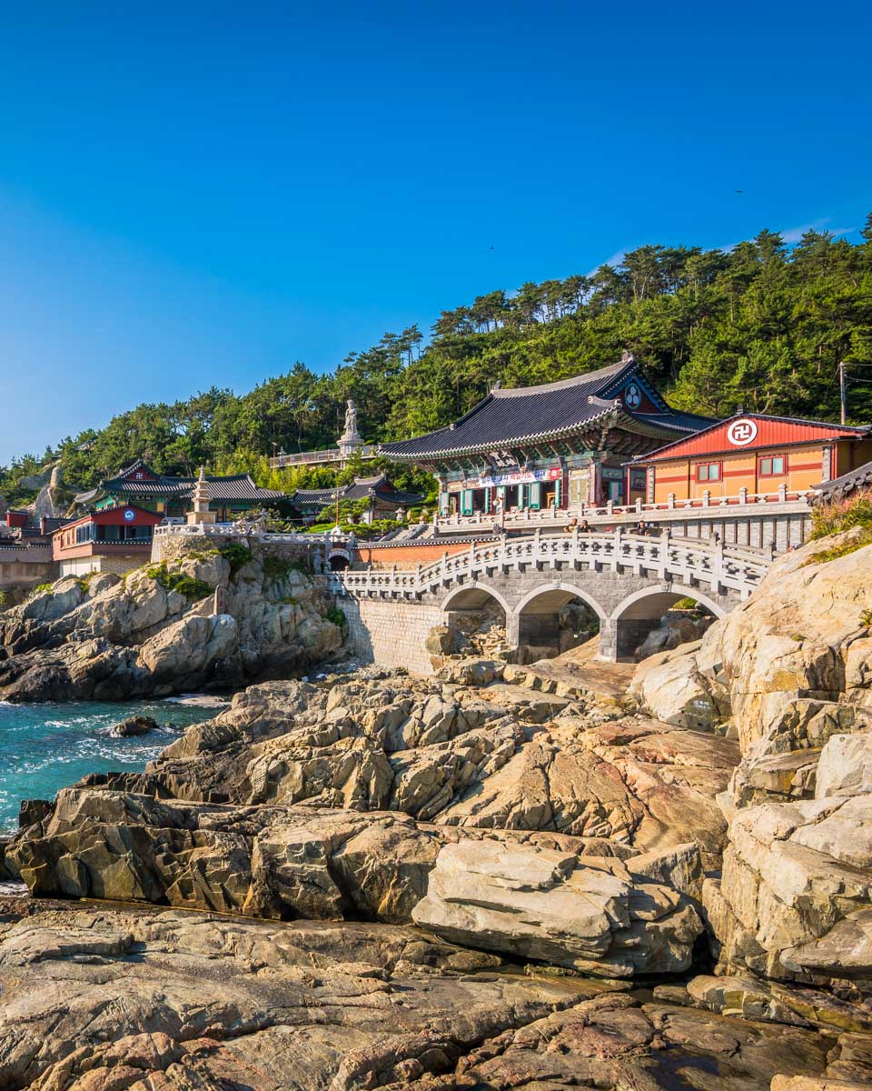 Haedong Yonggungsa Temple seen on a tour of Busan South Korea