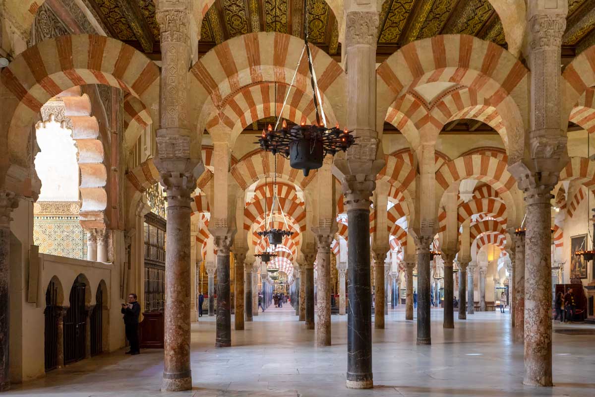 Inside the Mosque Cathedral of Cordoba, Spain