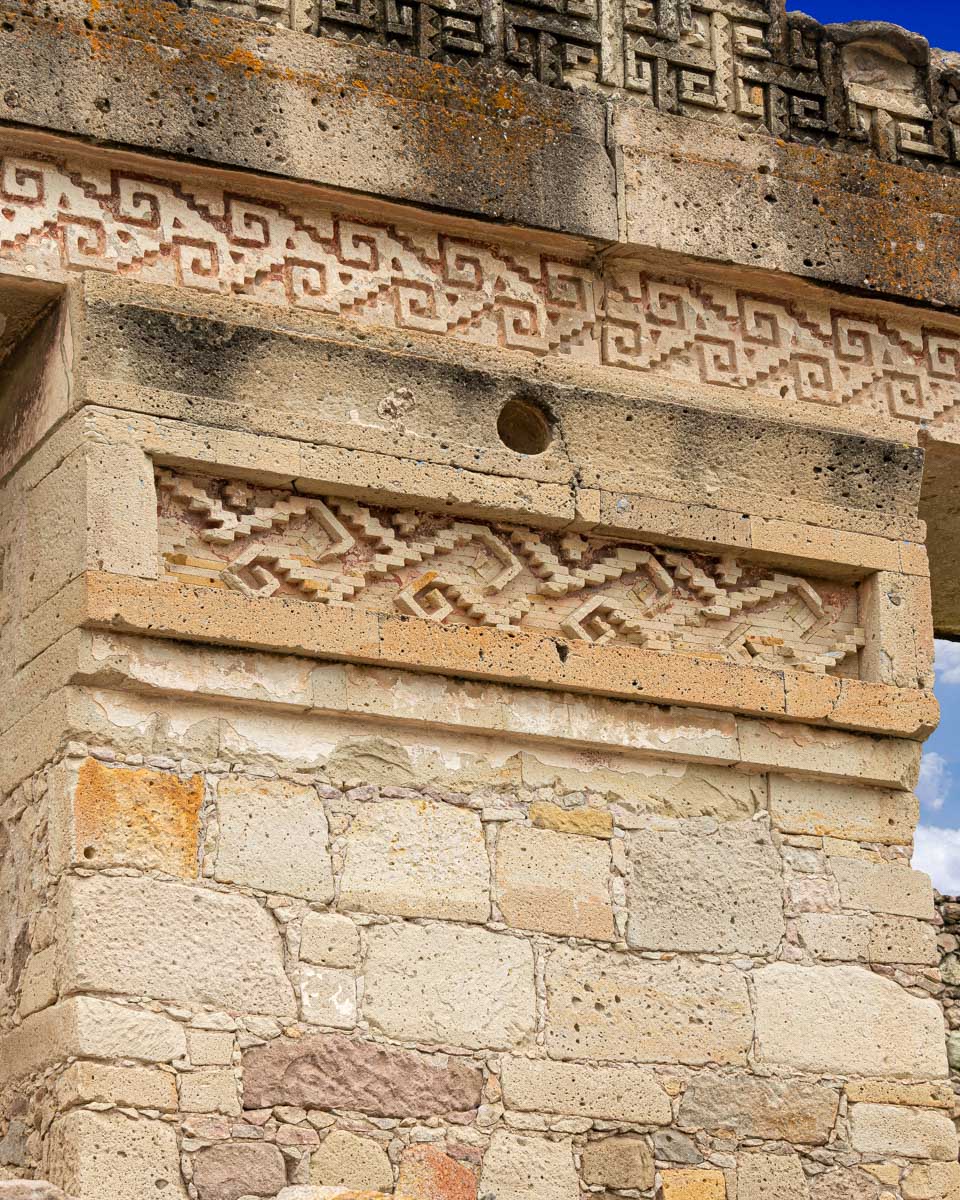 Mitla aka the city of the dead seen on a tour from Oaxaca Mexico