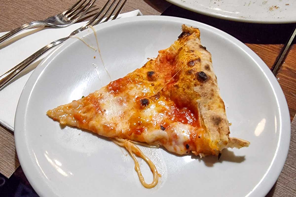 Pizza eaten on a food tour in Genoa Italy