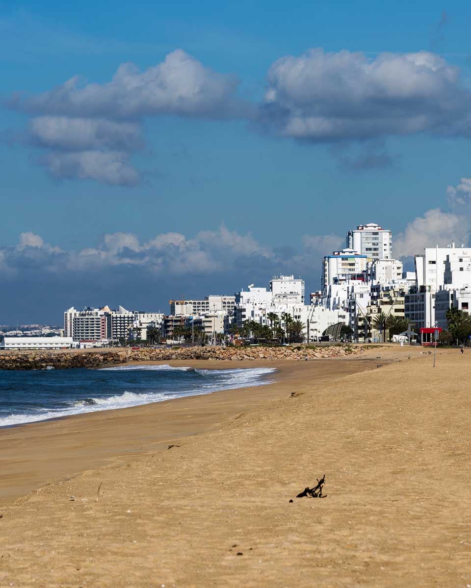 Praia de Quarteira in Albufeira Portugal