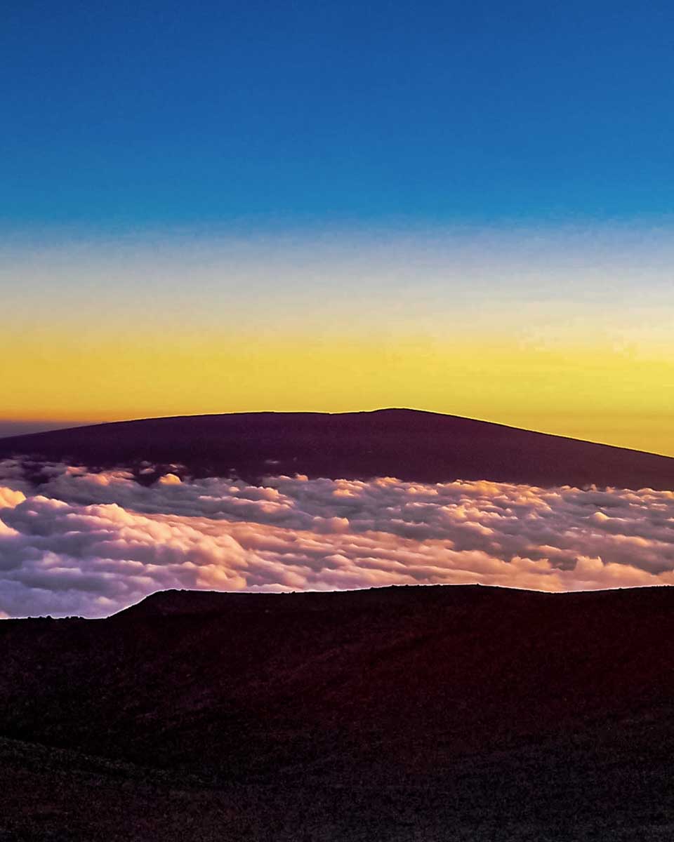 Sunset on the Summit of Mauna Kea on the Big Island of Hawaii