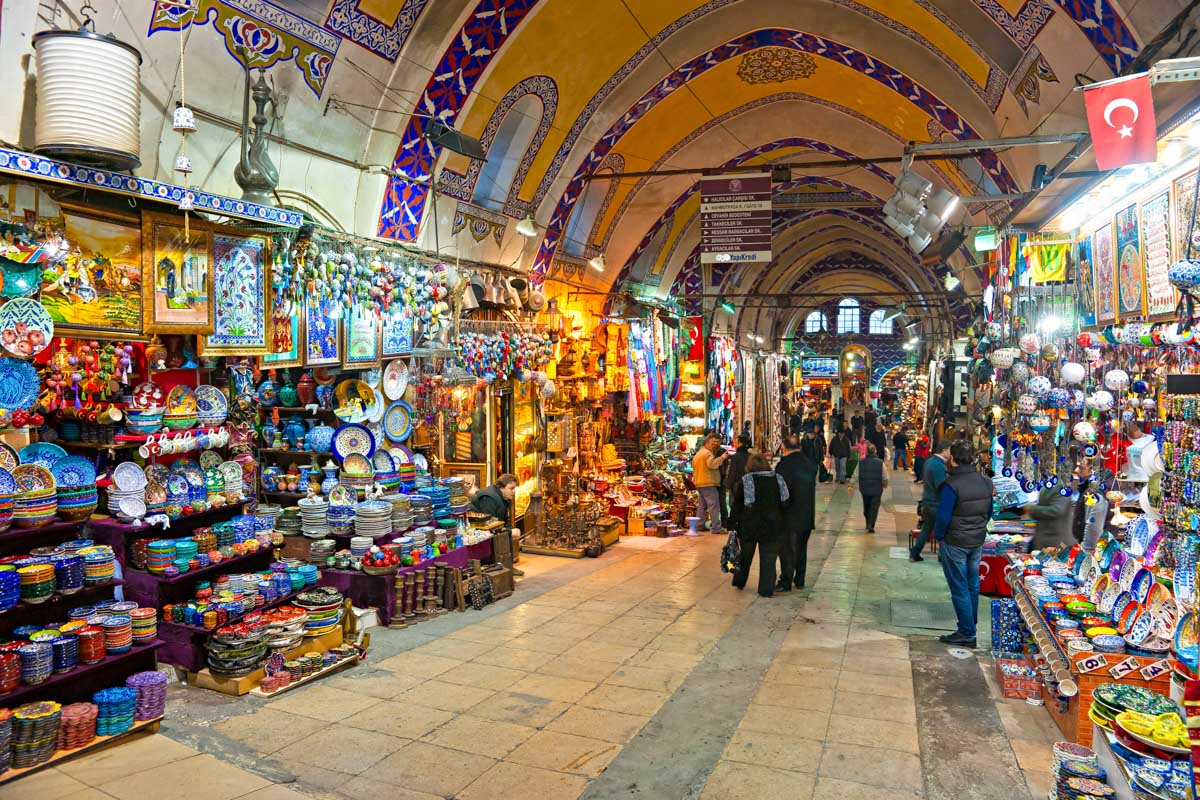 The Grand Bazaar in Istanbul Turkey