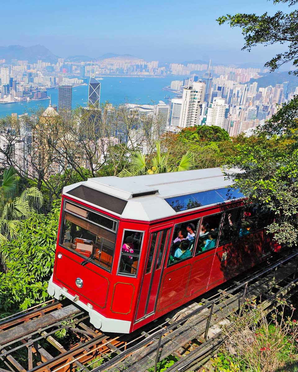The Peak Tram in Hong Kong