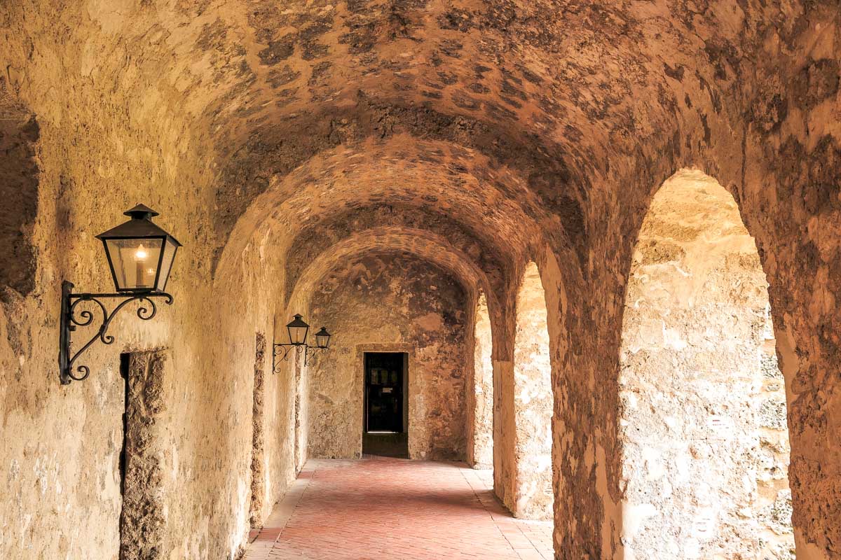 The San Jose Mission seen on a tour of San Antonio Texas 1