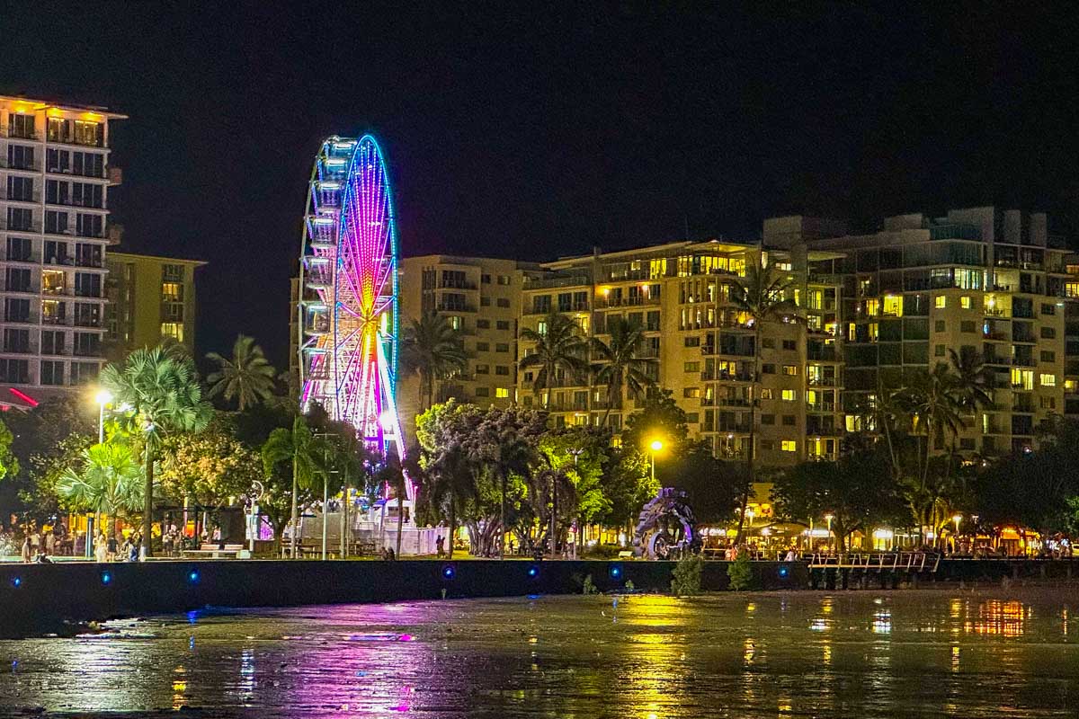 The ferris wheel on the Esplanade of Cairns Australia