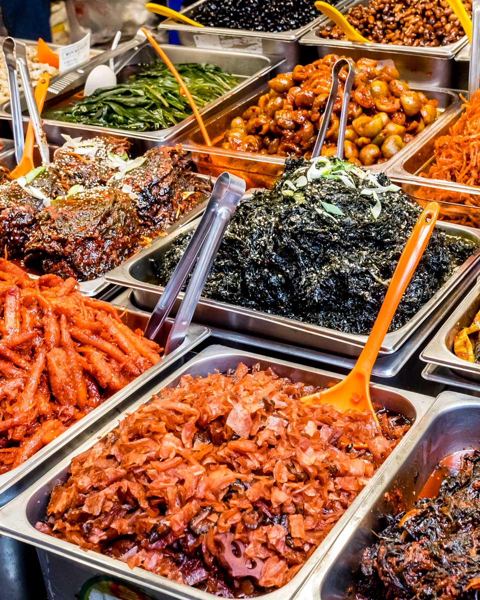 Various-foods-at-BIFF Square and markets in Busan South Korea
