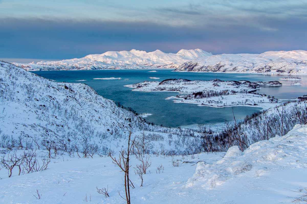 kvaloya island in the winter on a tour from Tromso Norway