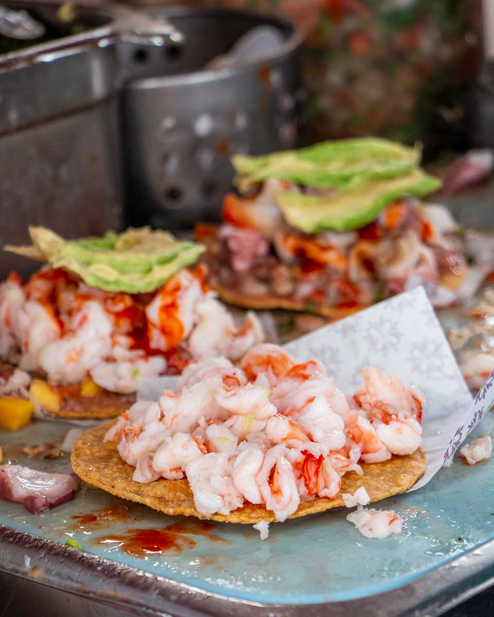 A-tostada-eaten-on-a-food-tour-in-Cozumel-Mexico