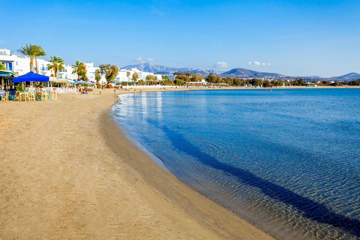 Agios Georgios Beach seen in Naxos Greece 1