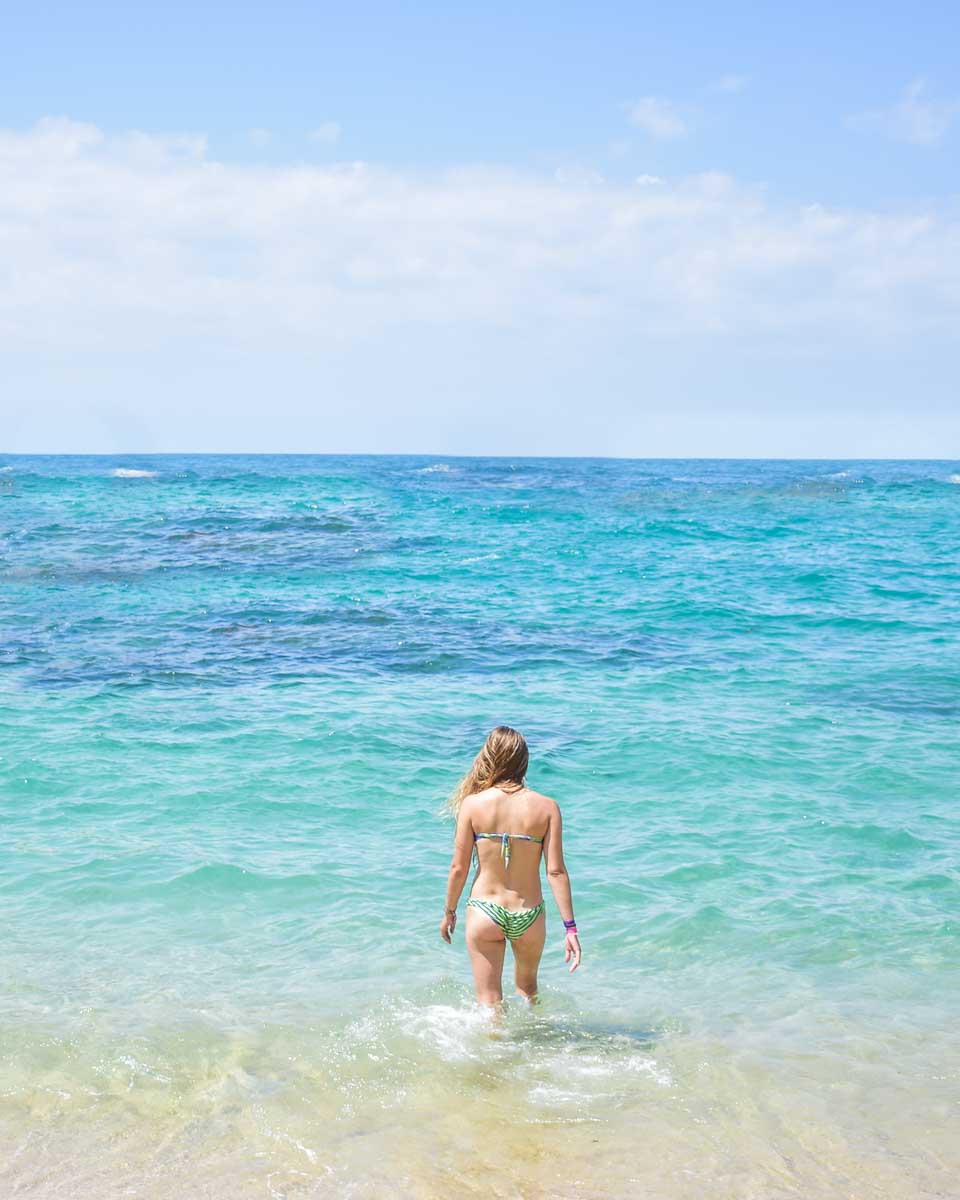 Bailey-swims-at-Rodger’s Beach on Aruba