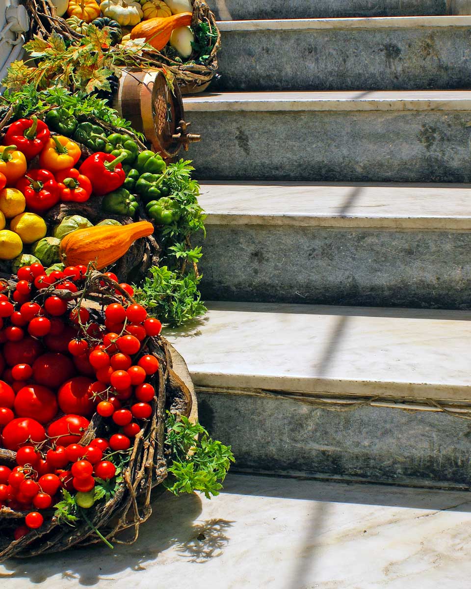 Baskets at Old Market in Naxos Greece