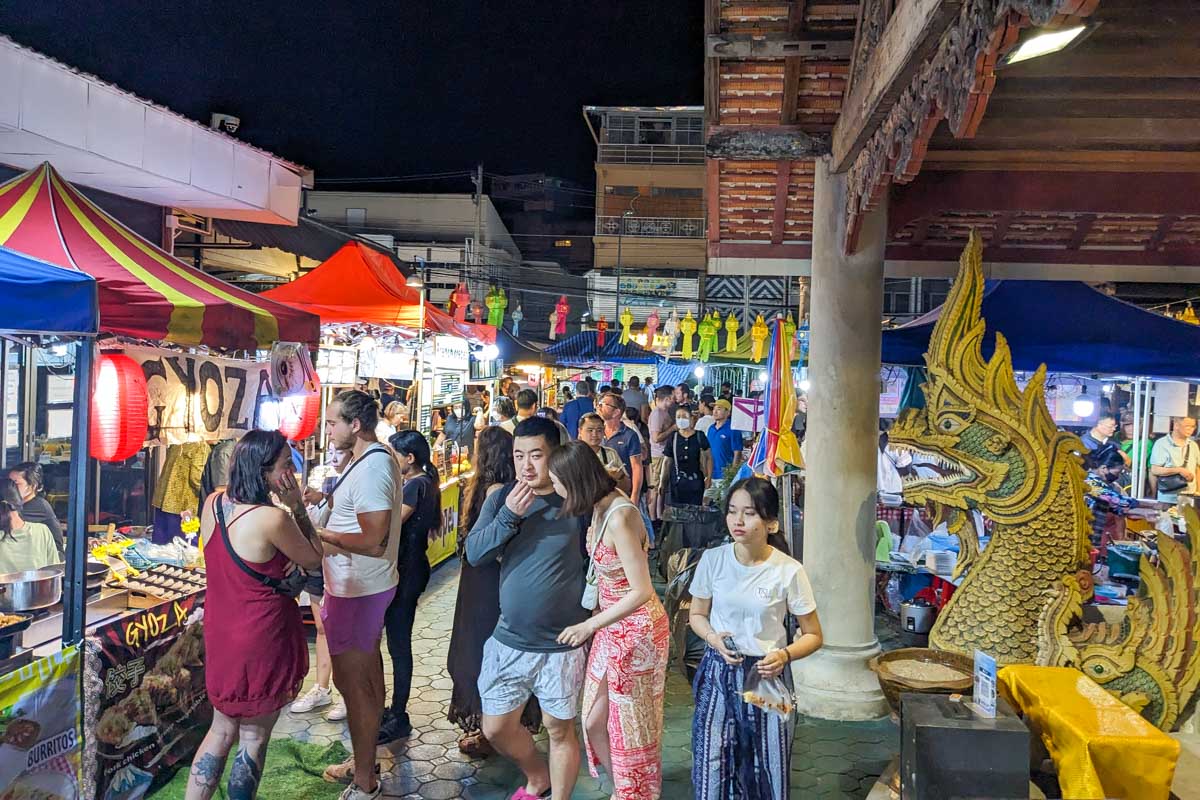Chiang Mai night bazaar in Chiang Mai Thailand