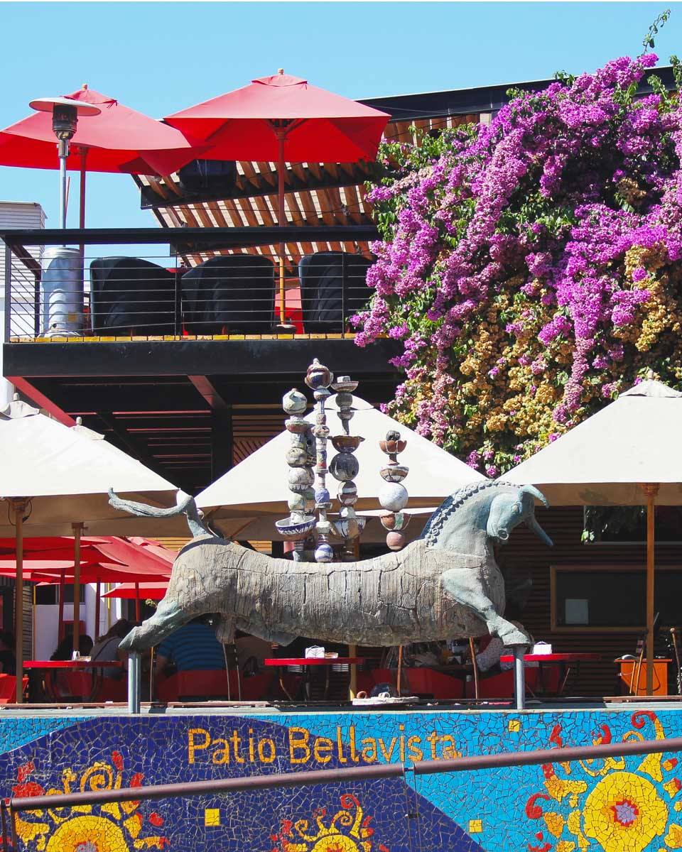 Colorful Bellavista seen on a private tour of Santiago Chile