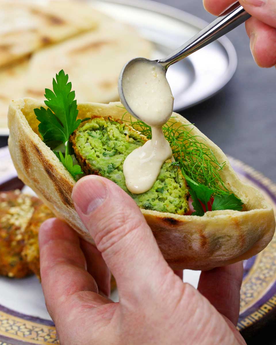 Falafel eaten on a street food tour in Cairo Egypt