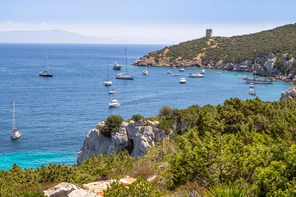Hiking along the coast in Sardinia Italy
