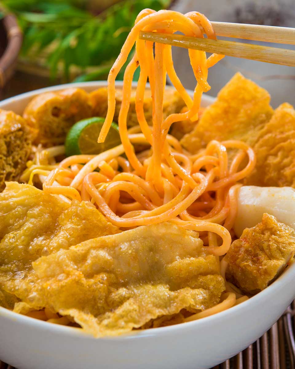 Laksa eaten on a food tour in Singapore