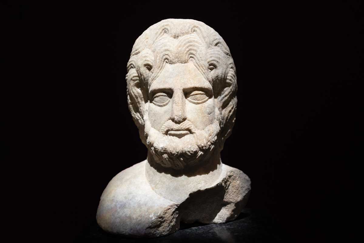 Marble Bust of Zeus in Palermo Italy
