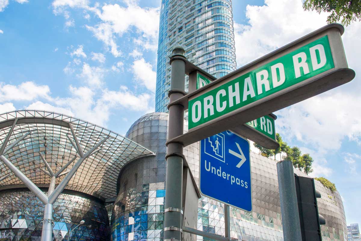 Orchard Row Street sign in Singapore
