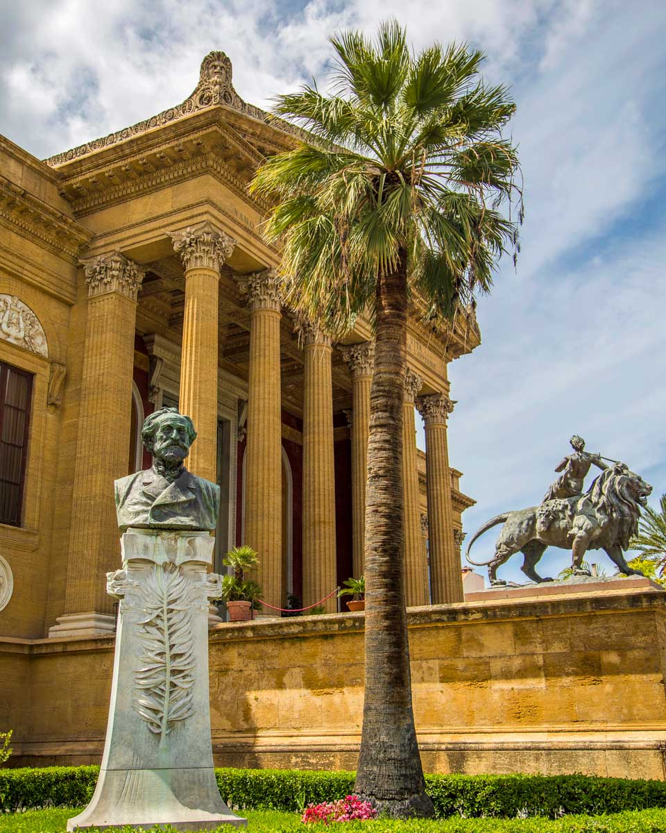 Teatro Massimo in Palermo, Sicily Italy seen on a tour
