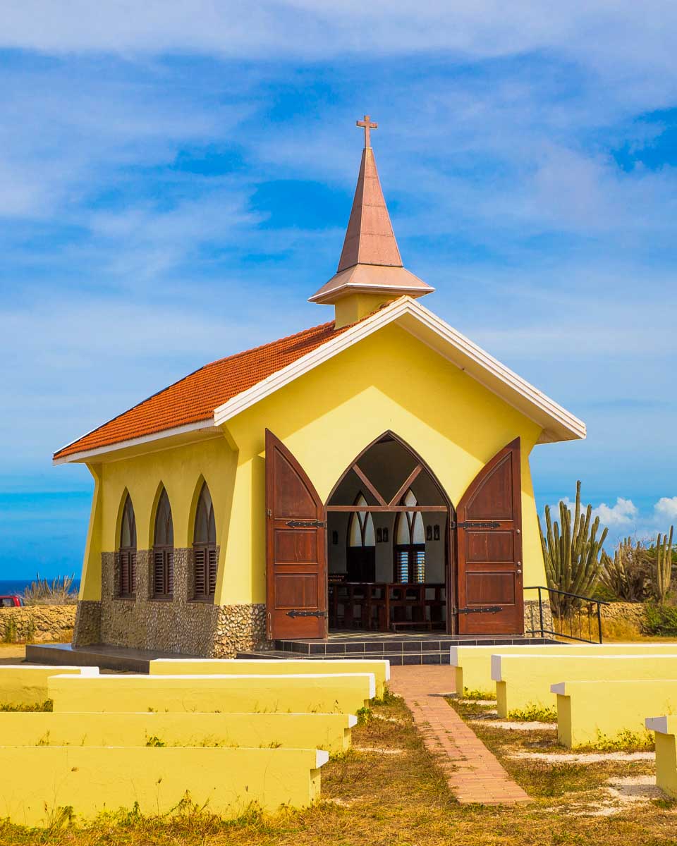 The Alto Vista Chapel seen in Aruba
