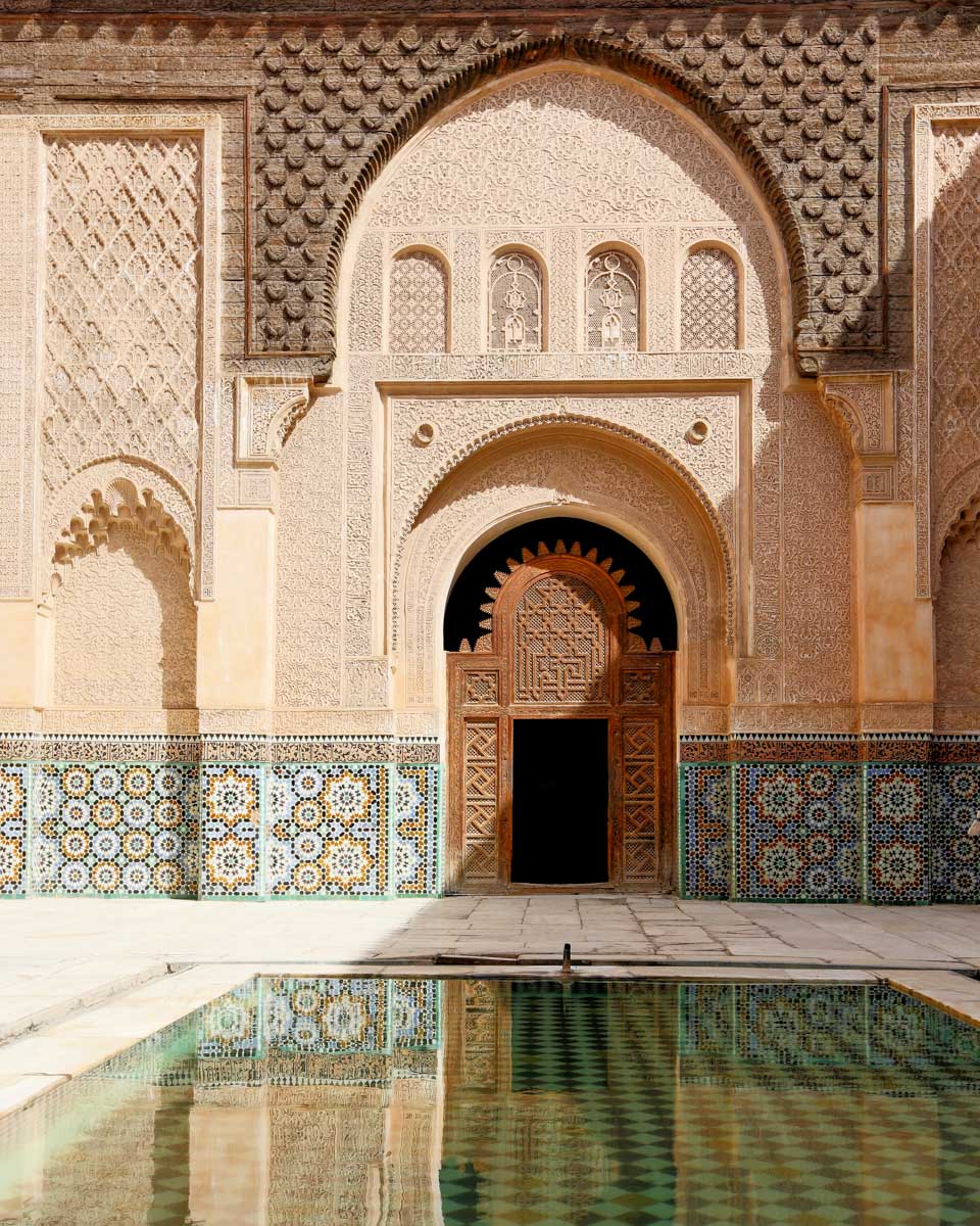 The Ben Youssef Madrasa in Marrakech Morocco