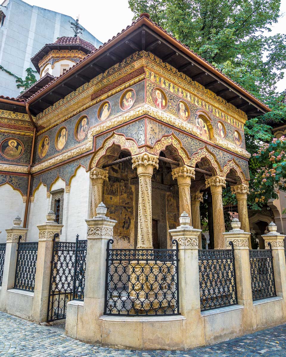 The Church of the Stavropoleos Monastery in Bucharest Romania 1