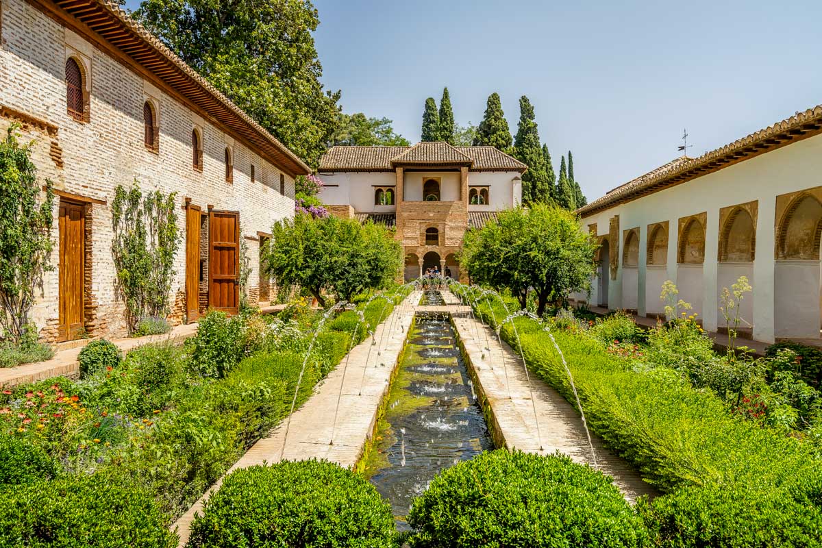 The Generalife Gardens seen in Spain on a tour